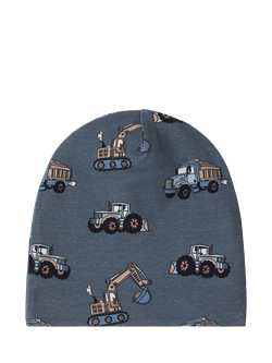 Lindex Kids' Construction Beanie Hat, Dark Grey, Dark Grey