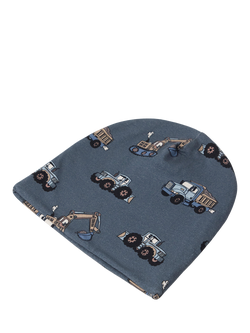 Lindex Kids' Construction Beanie Hat, Dark Grey - view 2, Dark Grey