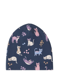 Lindex Kids' Cat Beanie Hat, Dark Blue, Dark Blue