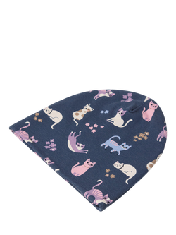 Lindex Kids' Cat Beanie Hat, Dark Blue - view 2, Dark Blue