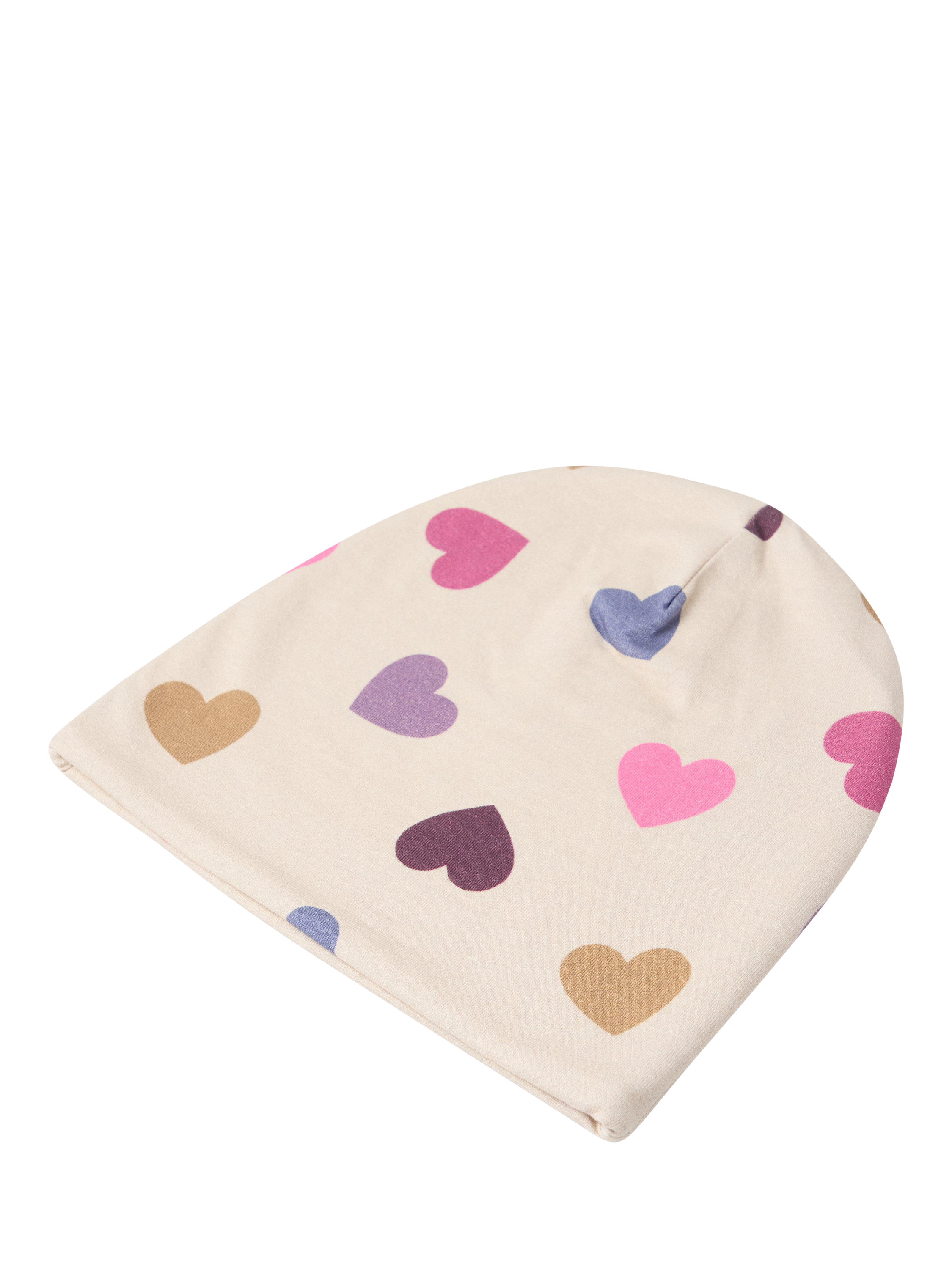 Product image 2 of 3, which shows Lindex Kids' Heart Beanie Hat, Light Beige, 2-4 years