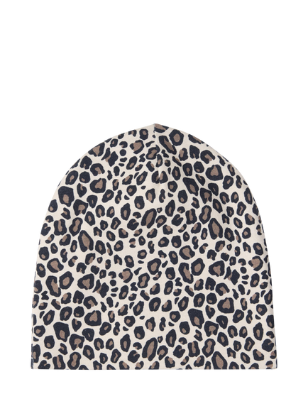 Lindex Kids' Animal Print Beanie Hat, Offblack, Offblack