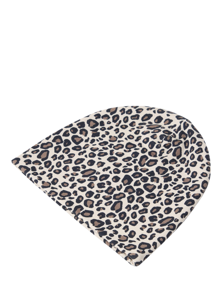 Lindex Kids' Animal Print Beanie Hat, Offblack - view 2, Offblack