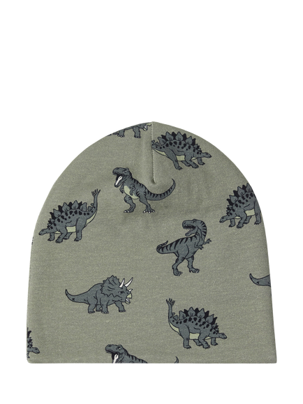 Lindex Kids' Dinosaur Beanie Hat, Light Dusty Khaki, Light Dusty Khaki