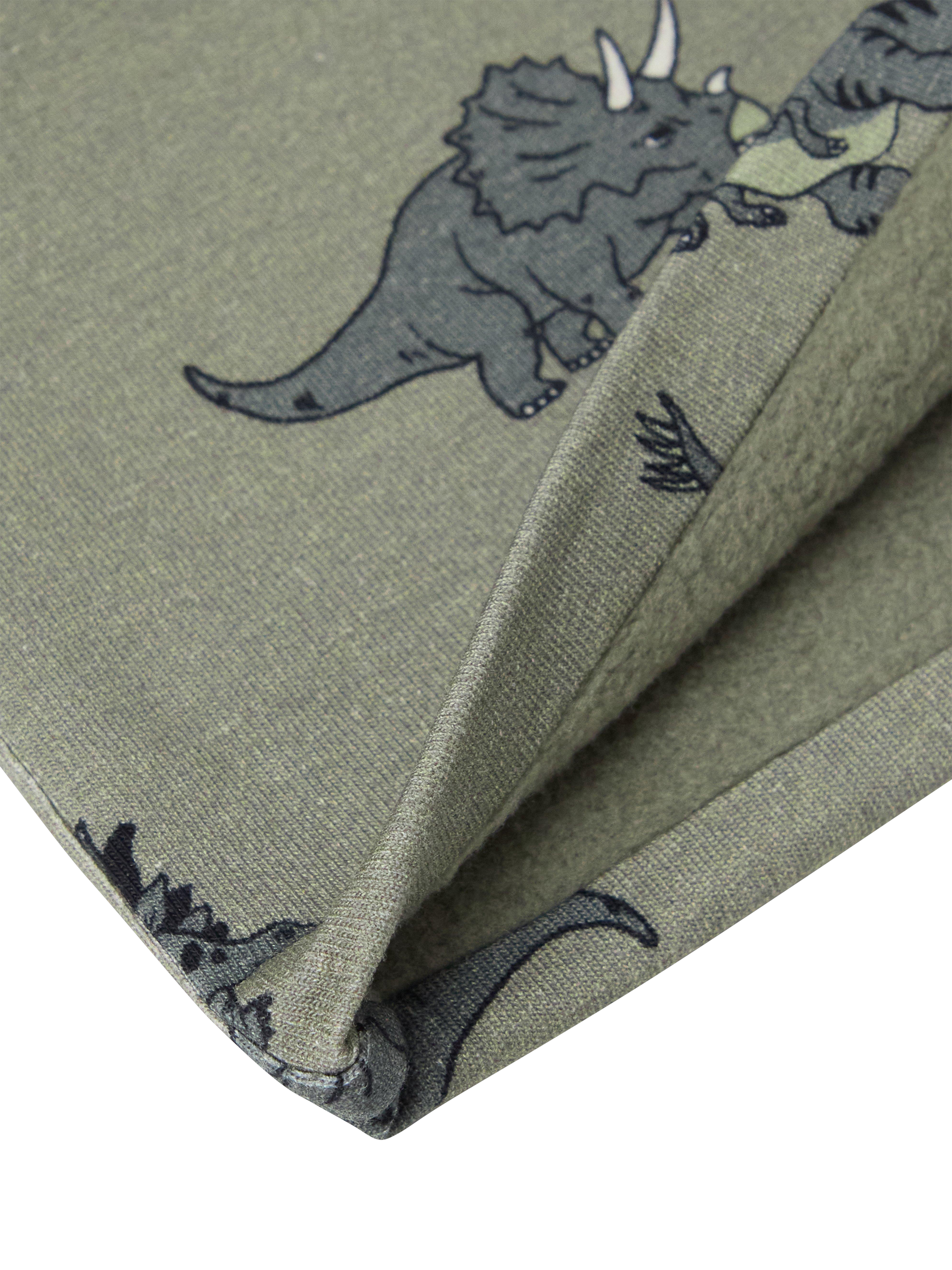 Product image 3 of 3, which shows Lindex Kids' Dinosaur Beanie Hat, Light Dusty Khaki, 5-7 years