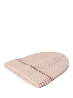 Lindex Kids' Rib Knit Beane Hat, Light Grey - view 2, Light Grey