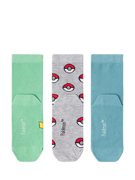 Lindex Kids' Pokemon Socks, Pack of 3, Multi - view 2, Multi