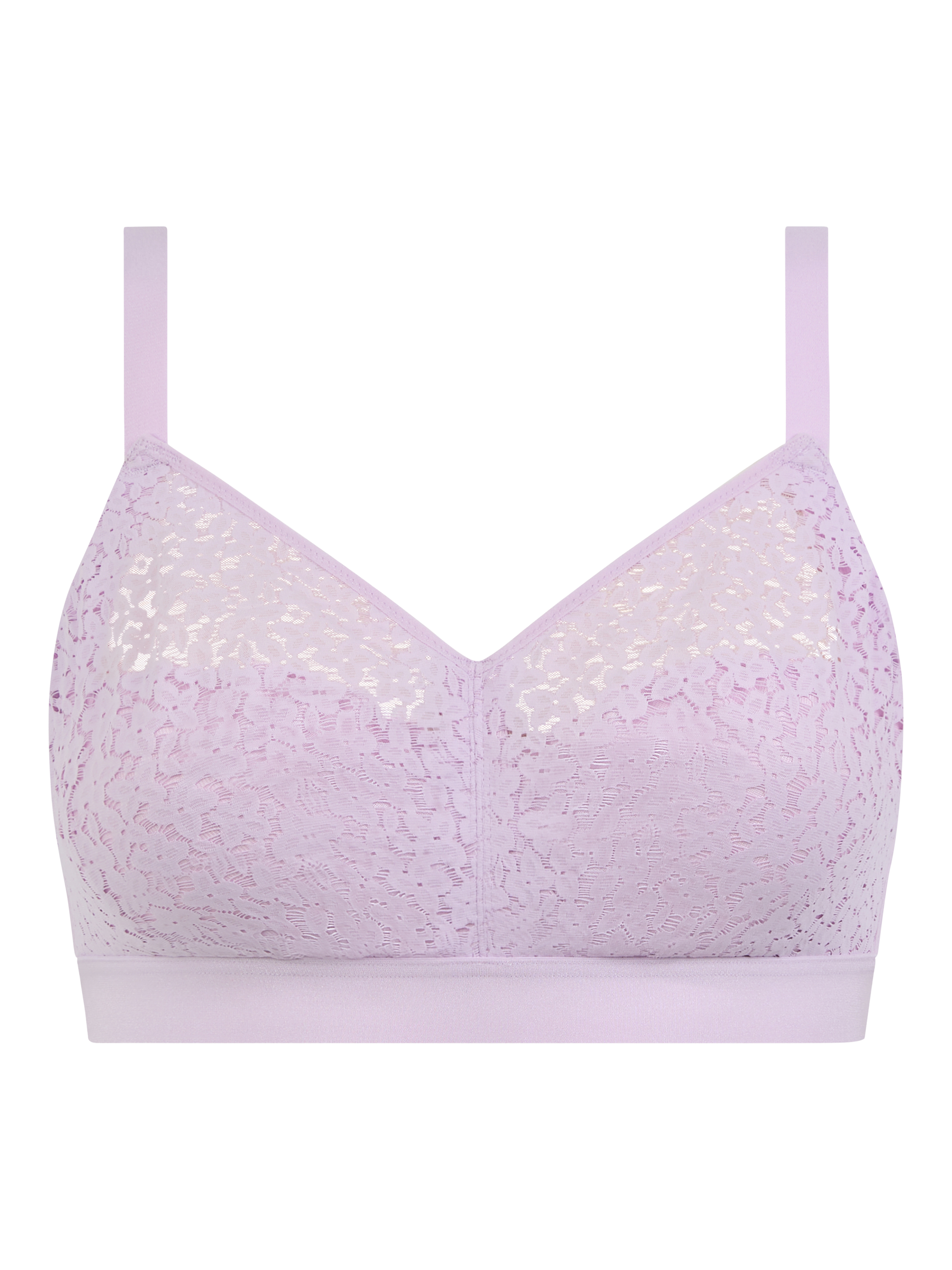 Product image 6 of 6, which shows Chantelle Norah Non Wired Support Bra, Lilac, 32D
