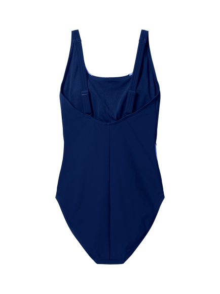 Speedo Quantum Contour Swimsuit, Peacoat/Lavender - view 2, Peacoat/Lavender