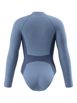 Speedo Scuba Flex Long Sleeve Swimsuit, Blue/Oceanic - view 2, Blue/Oceanic