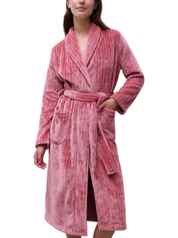 Femilet Teddy Dressing Gown, Misty Rose, Misty Rose