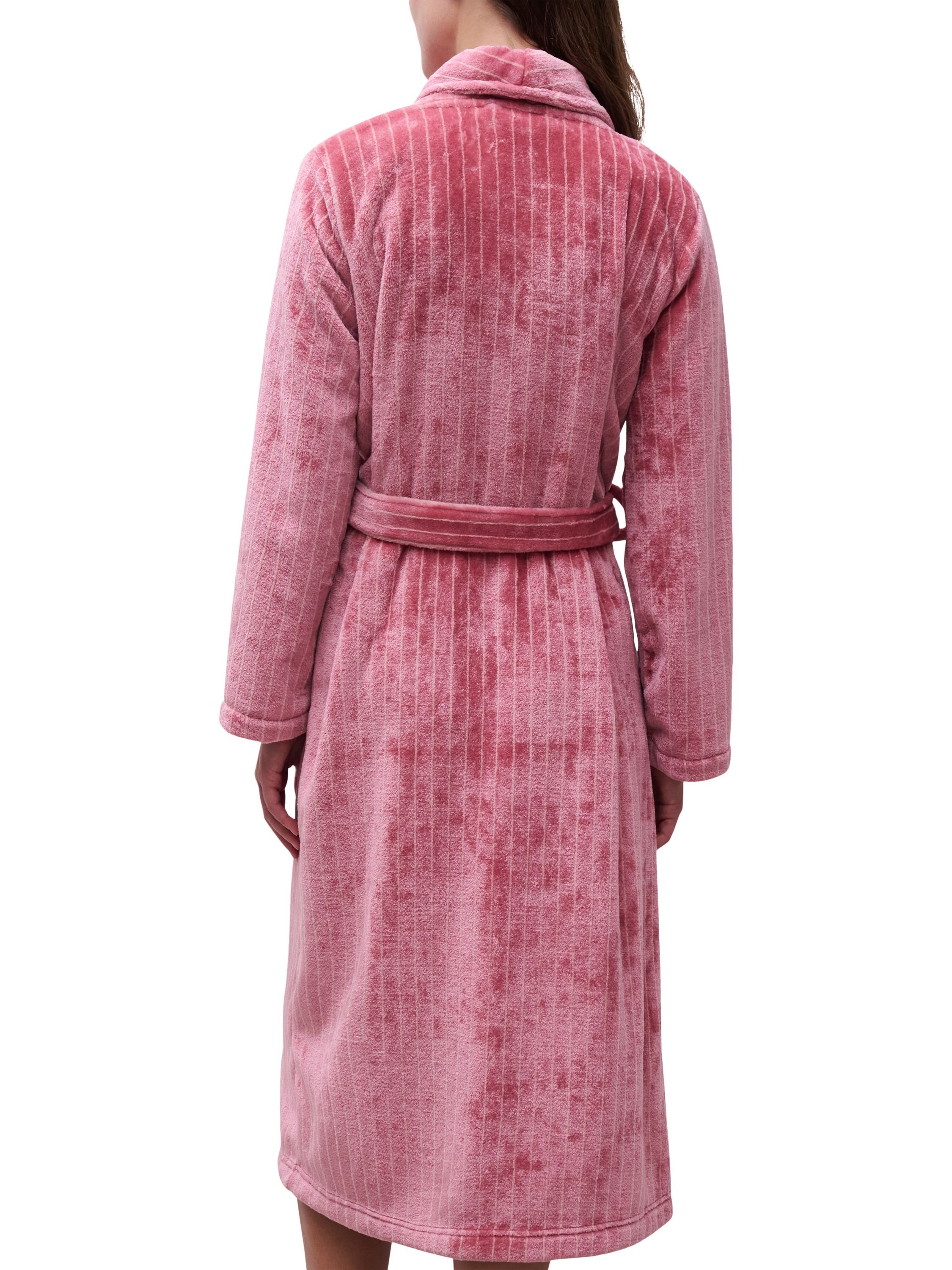 Product image 2 of 4, which shows Femilet Teddy Dressing Gown, Misty Rose, L
