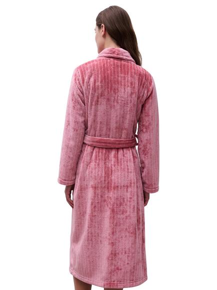 Femilet Teddy Dressing Gown, Misty Rose - view 2, Misty Rose