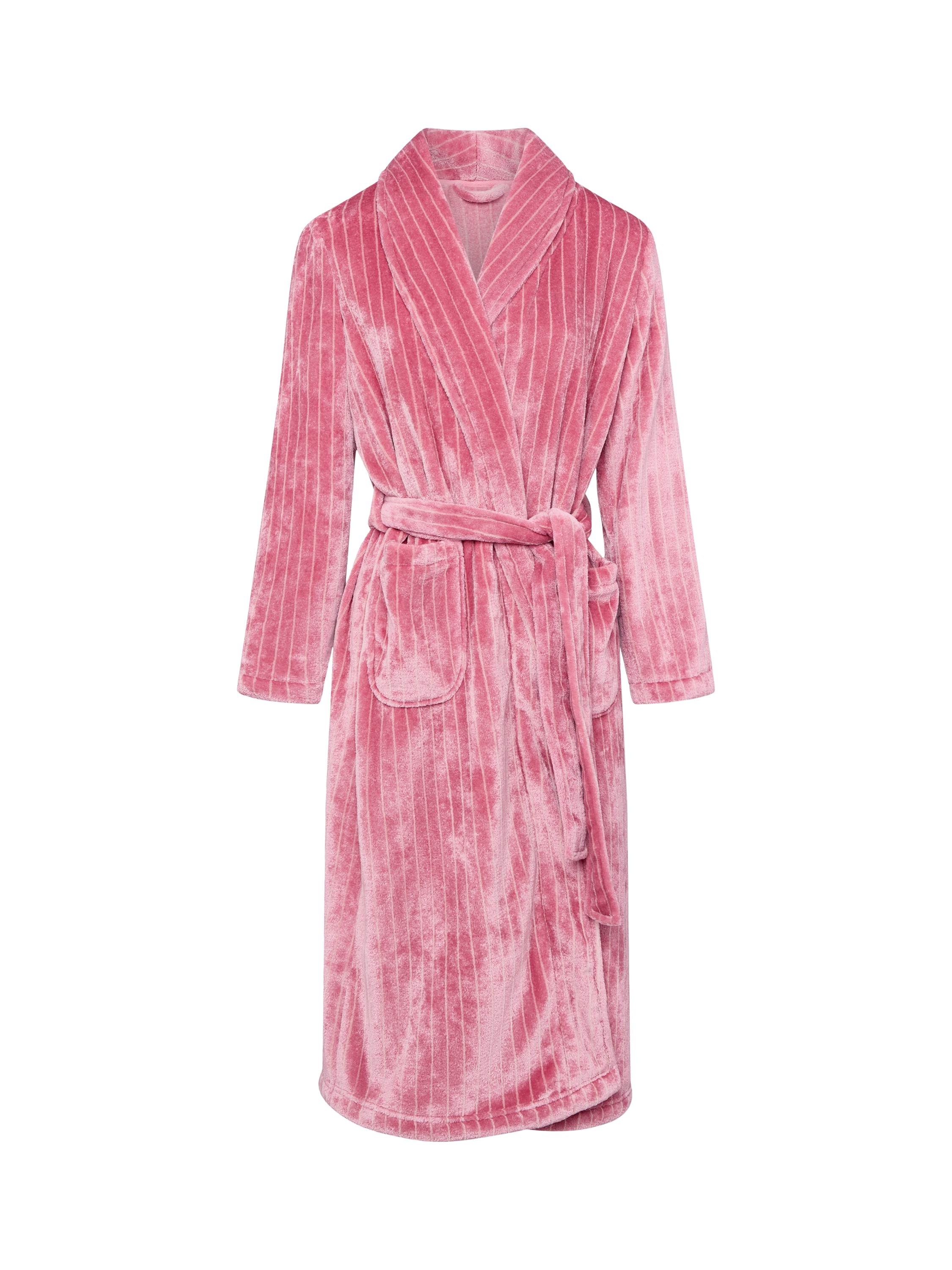 Product image 4 of 4, which shows Femilet Teddy Dressing Gown, Misty Rose, L