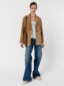 Gerard Darel Taely Regular Cut Suede Blazer, Sand, Sand