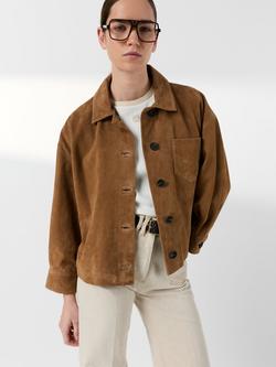 Gerard Darel Tanael Suede Jacket, Straw, Straw
