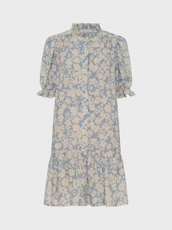 Gerard Darel Romie Flora Tiered Mini Dress, Bluesky, Bluesky