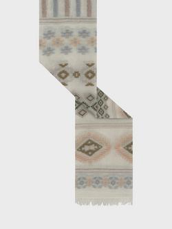 Gerard Darel Delia Cotton Blend Geo Print Scarf, Khaki Green - view 2, Khaki Green