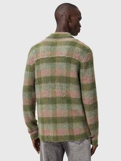 AllSaints Adler Wool Blend Cardigan, Sunbaked Pink - view 2, Sunbaked Pink