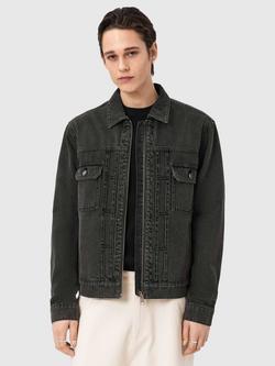 AllSaints Brightmore Denim Jacket, Dirty Black, Dirty Black