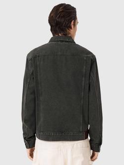 AllSaints Brightmore Denim Jacket, Dirty Black - view 2, Dirty Black
