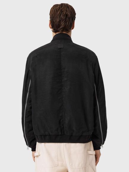 AllSaints Nyx Bomber Jacket, Black - view 2, Black