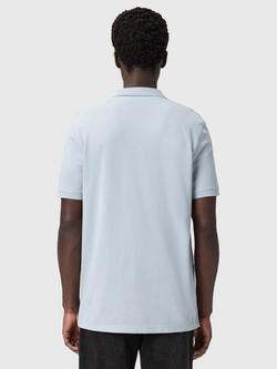 AllSaints Reform Short Sleeve Polo Shirt - view 2, Misty Blue