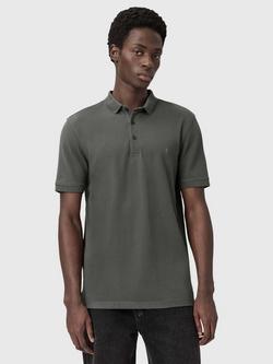 AllSaints Reform Slim Fit Cotton Polo Shirt, Maple Green, Maple Green