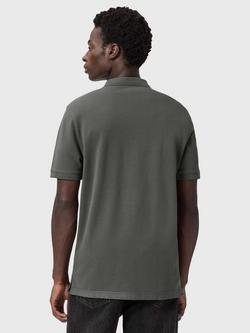 AllSaints Reform Slim Fit Cotton Polo Shirt, Maple Green - view 2, Maple Green