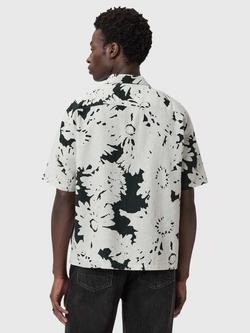 AllSaints Girona Cotton Blend Loose Fit Floral Shirt, Sharp White - view 2, Sharp White