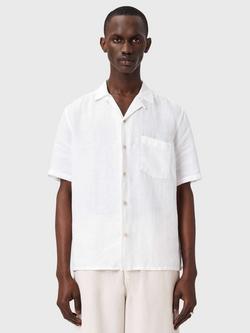AllSaints Tri Linen Shirt, Ecru, Ecru