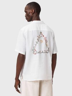 AllSaints Tri Linen Shirt, Ecru - view 2, Ecru