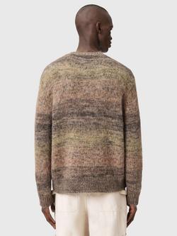 AllSaints Finch Melange Crew Neck Jumper, Natural Taupe - view 2, Natural Taupe