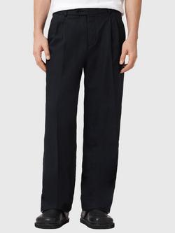 AllSaints Roland Straight Leg Chino Trousers, Faded Black, Faded Black