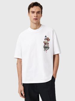 AllSaints Blade Cotton Logo Graphic T-Shirt, Optic White, Optic White