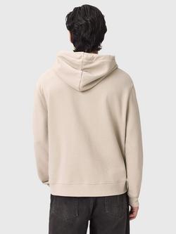 AllSaints Asher Cotton Hoodie, Sandstone Brown - view 2, Sandstone Brown