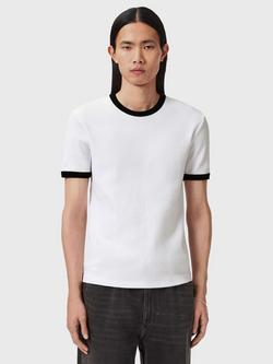 AllSaints Austin Slim Fit Crew Neck T-Shirt, Optic White/Black, Optic White/Black