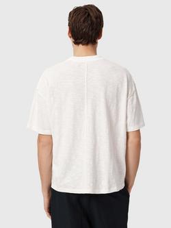 AllSaints Casper Cotton Crew Neck T-Shirt, Chalk White - view 2, Chalk White