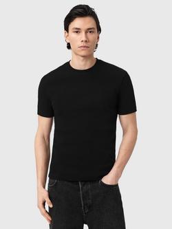 AllSaints Theo Cotton Blend Short Sleeve T-Shirt, Black, Black