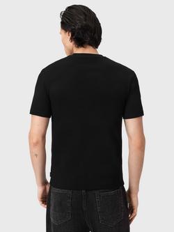 AllSaints Theo Cotton Blend Short Sleeve T-Shirt, Black - view 2, Black