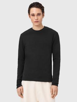 AllSaints Theo Cotton Blend Long Sleeve T-Shirt, Black, Black