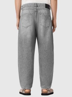 AllSaints Curve Barrel Fit Jeans, Washed Grey - view 2, Washed Grey