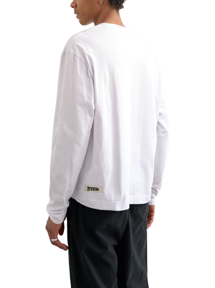 Topman Studio Print Relaxed Fit Cotton T-Shirt, White - view 2, White