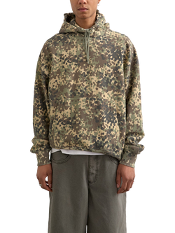 Topman Heavyweight Oversized Fit Camo Print Hoodie, Khaki, Khaki