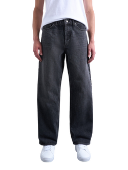 Topman Rigid Baggy Jeans, Washed Black