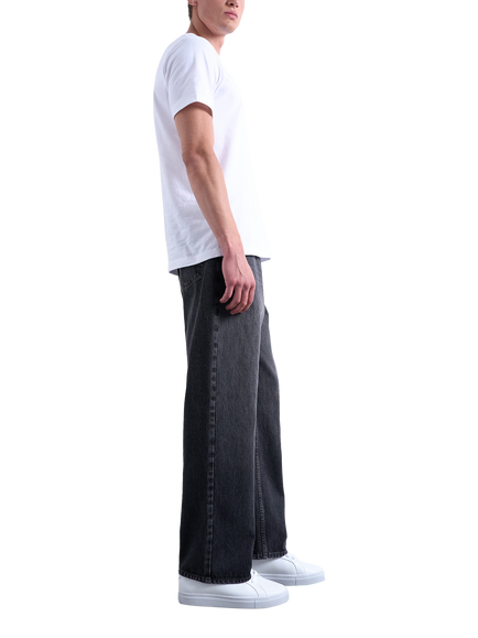 Topman Rigid Baggy Jeans - view 2, Washed Black