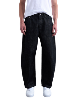 Topman Rigid Barrel Jeans, Black Raw