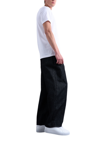 Topman Rigid Barrel Jeans - view 2, Black Raw