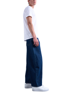 Topman Rigid Barrel Jeans - view 2, Dark Wash