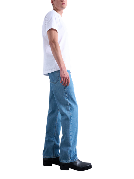 Topman Mid Rise Straight Jeans - view 2, Mid Wash